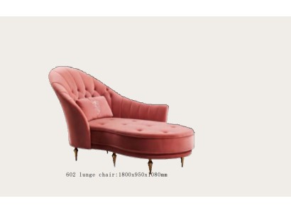 Дизайнерское стильное кресло-шезлонг Честерфилд с оригинальным изголовьем
