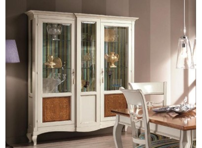 Vitrine Schrank Regal Wohnzimmer Bücherregal Holz Büroschrank Schränke Italien