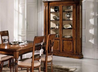 Vitrine Holz Luxus Schränke Klassische Anrichte Design Möbel Italienische Braun