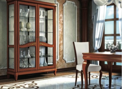 Vitrine Luxus Schaufenster Vitrinen Glas Schrank Holz Regal Modern Schränke Neu