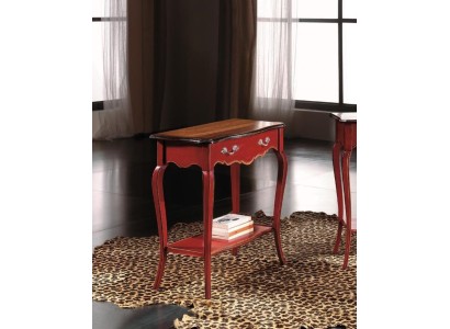 Элегантный деревянный консольный столик на стильных высоких ножках