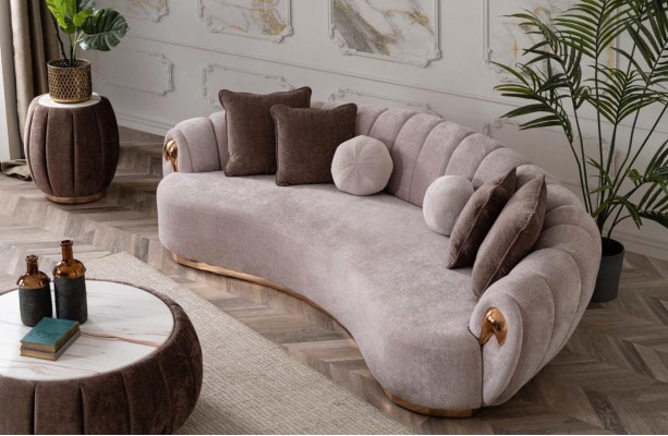 Изысканный большой полукруглый 3-х местный диван в современном стиле