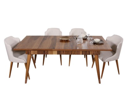 Esszimmer Set Ess Gruppe Holz Tisch Tische 5tlg Komplett Set Esstisch 4x Stühle