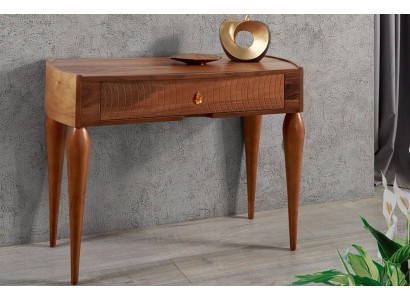 Стильный деревянный консольный столик с выдвижным ящиком