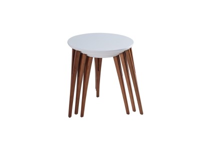 Набор боковых приставных столиков круглой формы в современном итальянском стиле