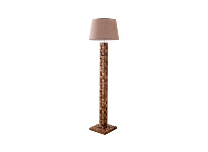 Современная напольная лампа с дизайнерской имитацией плетенного дерева 