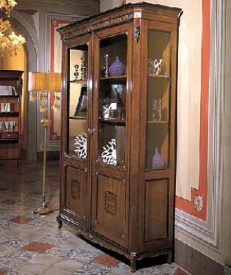 Vitrinen Glas Schrank Echtholz Vitrine Wohnzimmer Möbel Anrichte Massive Holz