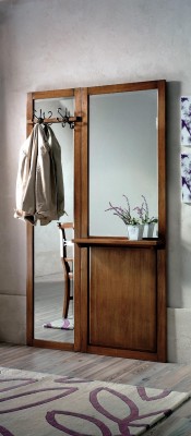 Зеркальная настенная вешалка для одежды в элегантном классическом стиле 