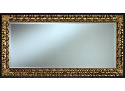 Большое настенное итальянское зеркало с золотым роскошным обрамлением 