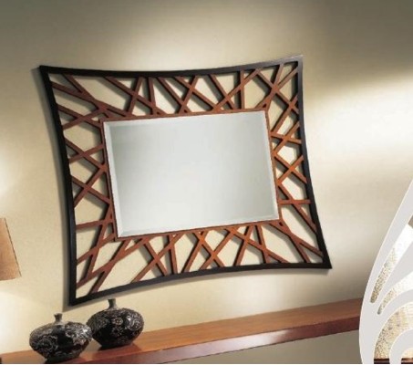 Mirror Hanging Mirror Wood Modern Wall mirror Furniture Mirror Design 111x89 new