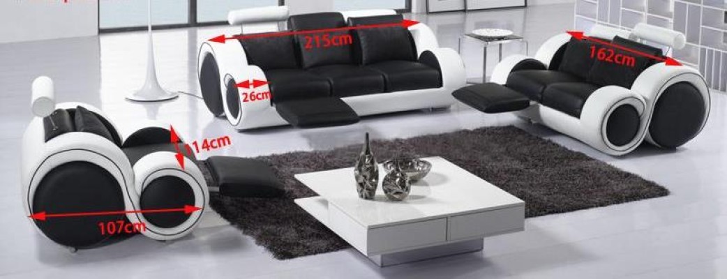 Sofagarnitur 3+2+1 Relax Funktion Sitzer Sofa Couch Garnituren Leder Sofas