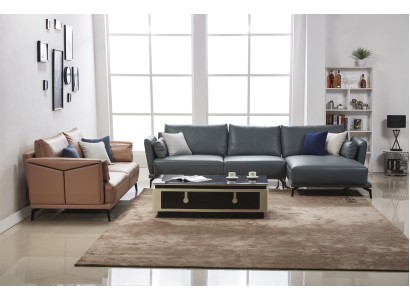 Moderne Sofa Eckgarnitur L Form Polster Sitz Ecke Couch 2 Sitzer Gruppe