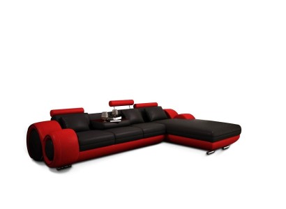 Ecksofa Sofa Couch Polster Wohnlandschaft Leder Eck Sofas Garnitur