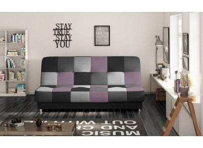 Мягкий 2-х местный диван в современном стиле с дизайнерским клетчатым принтом 