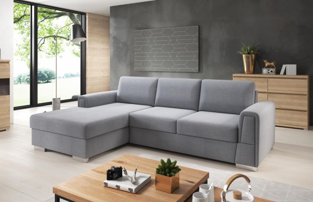 Wohnlandschaft Ecksofa L-Form Sofa Couch Design Couch Textil Deko Modern