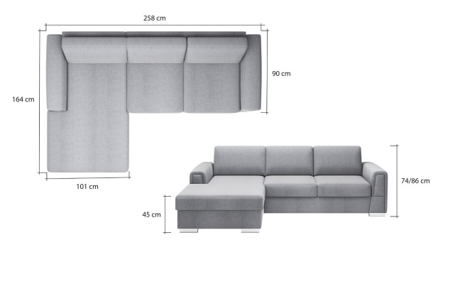 Wohnlandschaft Ecksofa L-Form Sofa Couch Design Couch Textil Deko Modern