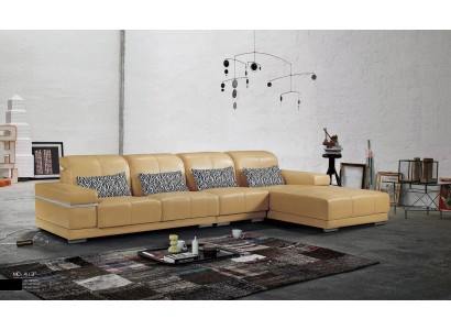 Couch Eck Sofa Leder Sitz Polster Garnitur Wohn Zimmer Landschaft Sofas