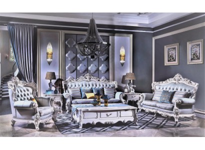 Изысканный диванный гарнитур 3+2 честерфилд в классическом стиле 