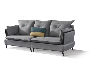 Элегантный диванный гарнитур 3+1+1 с мягкими дизайнерскими подушками