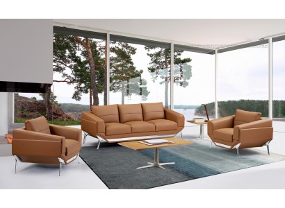 Дизайнерский диванный гарнитур 3+1+1 состоящий из 4-х частей с журнальным столиком в комплекте