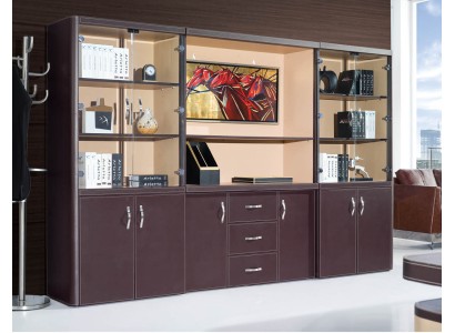 Большой шкаф для документов или хранения книг для элегантного офиса или гостиной комнаты