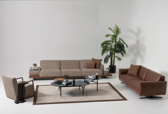 Luxus Dreisitzer Sofa 4 Sitz Möbel Sofas Stoff Couch Stoff Couchen xxl