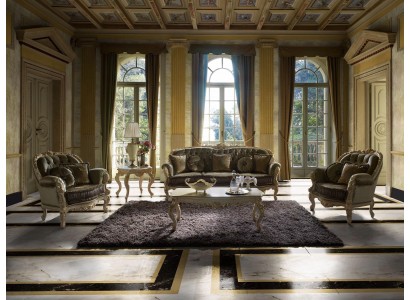 Дизайнерский комплект диванов честерфилд в классическом стиле для гостиной итальянского качества 