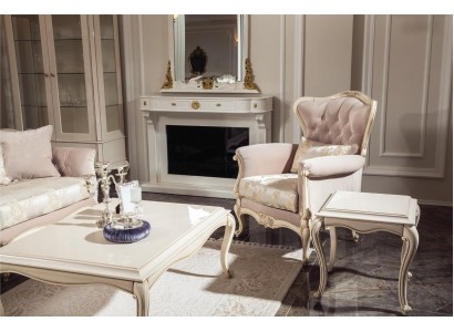 Дизайнерское одноместное кресло честерфилд в классическом стиле для гостиной