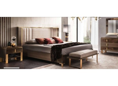 Modernes Schlafzimmer Set Bett Nachttisch Hocker 4tlg. Garnitur Gruppe