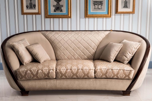 Chesterfield Textil Design Sofa Couch Polster Sofas Couchen Luxus Stoff