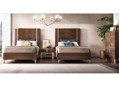 Bett Nachttisch Hocker 4 tlg. Schlafzimmer Set Design Modern Luxus Betten