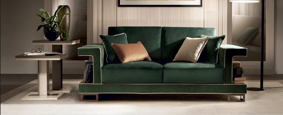 Luxus Sofa 2 Sitzer Möbel Design Polster Textil Sofas Couchen neues Doppelsofa