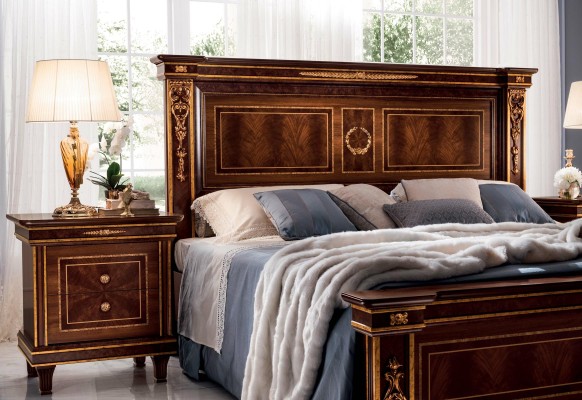 Klassisches Designer Holz Bett Luxus Betten Edles Barock Rokoko Ehe