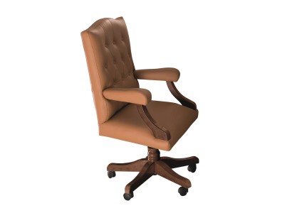 Вращающееся офисное кресло в коричневом цвете