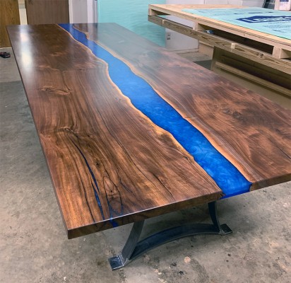 Epoxidharz Esstisch River Table 240x100 Flusstisch Neu Echtes Holz Tische