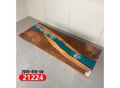 Epoxidharz Esstisch River Table Massiv 201x81 Flusstisch Neu Echtes Holz