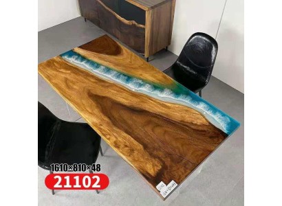 Tische Esstisch Design Tisch Moderne Meer Fluss Möbel 161x81 Epoxid