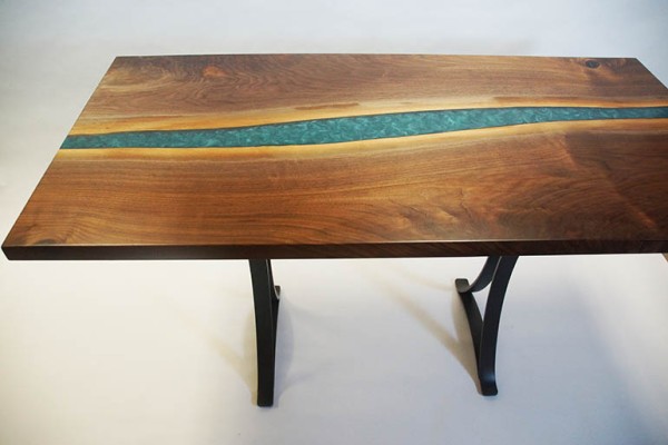 Real Wood Epoxy Resin River Table Black Water Tables Epoxy Furniture Solid