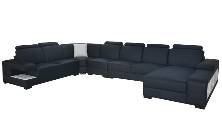 Corner sofa Design Corner suite Corner sofa Sofa Couch Upholstery Living landscape LED USB