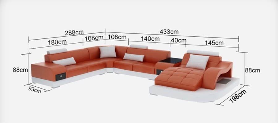 Leder Sofa Moderne Sitz Couch Design Polster Eck Couchen Wohnlandschaft + Tisch