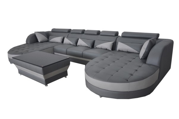 Corner sofa Design Corner suite Corner sofa Sofa Couch Upholstery Living landscape Table USB