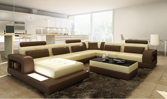 Comfort and style with our modern XXL U-shape sofa for the living room