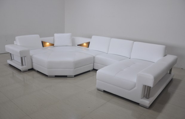 Ecksofas U Form Modernes Polster Wohnzimmer Möbel Ecksofa Ledersofa Design Sofa