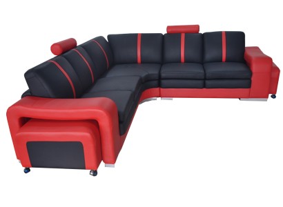 Moderne Ecksofa Couch Polster Eckgarnitur Sofa Eck Garnitur + USB Wohnlandschaft