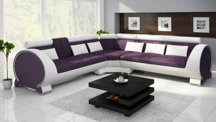 Ecksofa VIGO Sofa + USB Eckgarnitur Ledersofa Leder Textil Stoff LT01 Eckcouch