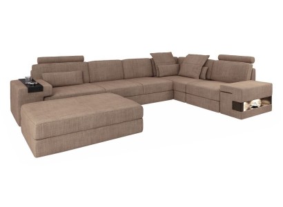 Wohnlandschaft Ecksofa L-Form Sofa Set Design Couch Textil Modern Polster Neu