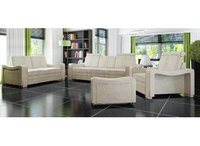 Sofagarnitur Textil Polster Sofa mit USB Garnitur Stoffsofa 3+2+1 Wohnlandschaft