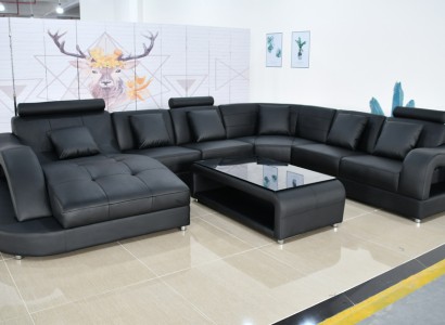 Sofa Couch Polster Neu Wohnlandschaft Design Ecksofa Leder Couchen Sofas U Form