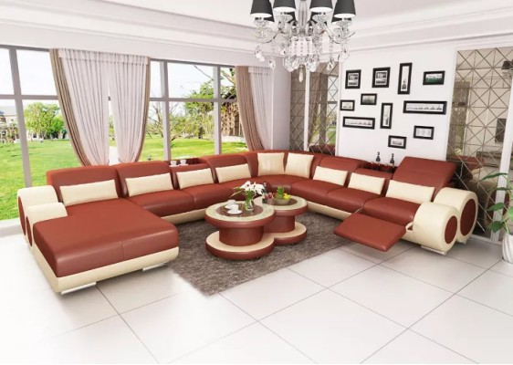 Eckgarnitur Wohnlandschaft Ecksofa Sofa Design Couch Sofas Couchen Tisch 2tlg.