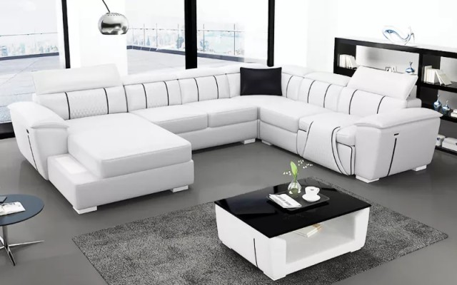 Design Couch Ecksofa Eckgarnitur Sofa Sofas Couchen Tisch 2tlg. Wohnlandschaft